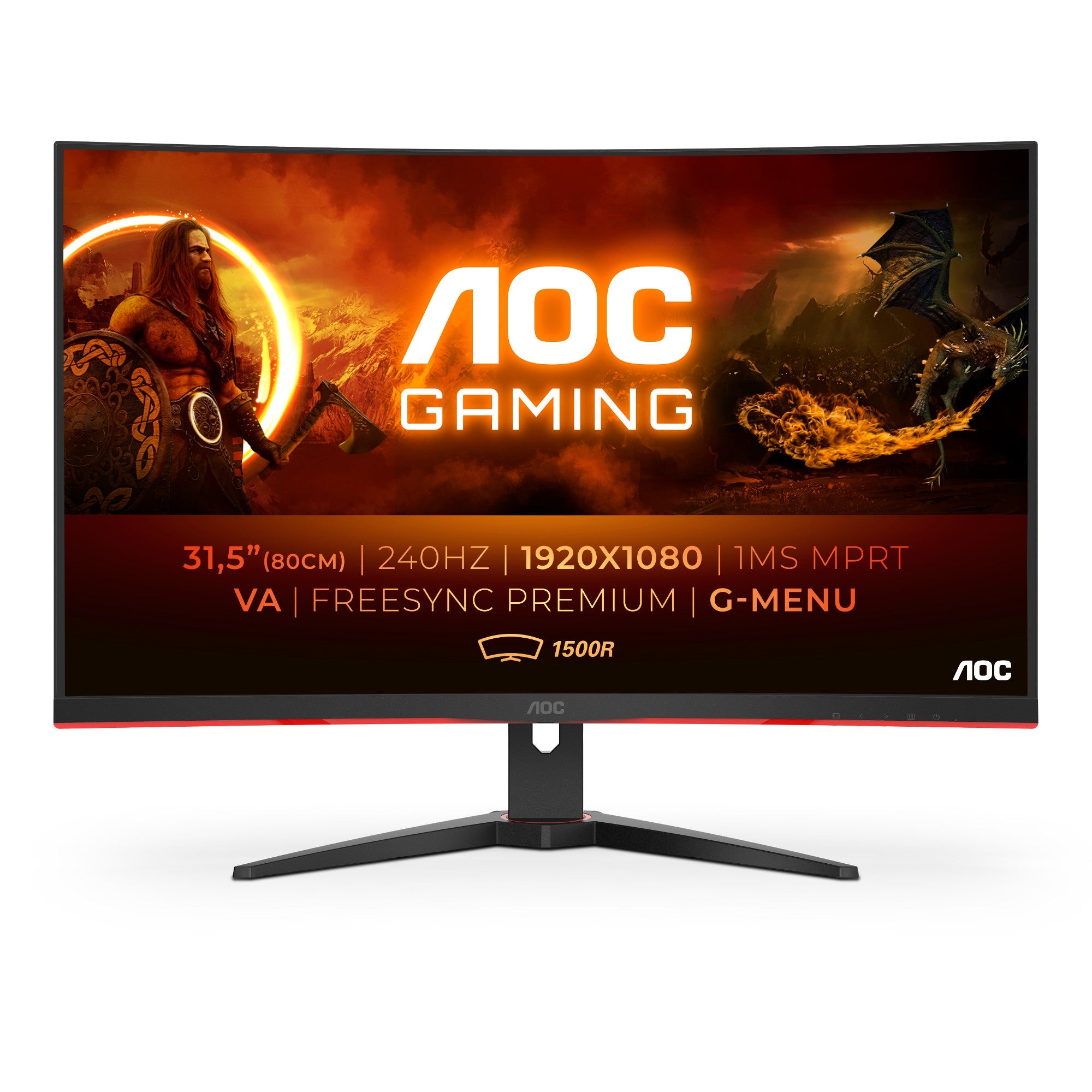 C32G2ZE/BK Aoc 31.5 Va Monitor Curved C32G2Ze/Bk