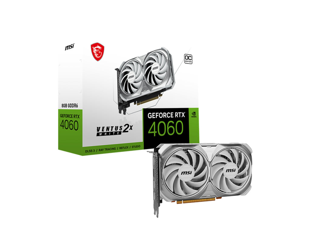 GEFORCE RTX 4060 VENTUS 2X WHITE 8G OC Msi Rtx 4060 8Gb Ventus 2X White 8G